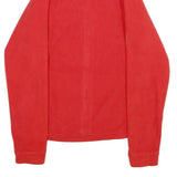 THE NORTH FACE Womens Red Jacket S Polyester Plain Zip Outdoor Casual Fleece