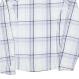 COLUMBIA Womens Blue & Grey Check Shirt L Lightweight Cotton Blend Outdoor
