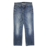 GUESS Mens Regular Fit Straight Leg Denim Blue Button W30 L30 Classic Jeans