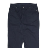 TEDDY'S JEANS Mens Cotton Blend Regular Navy Blue Trousers W34 L36 Classic Zip