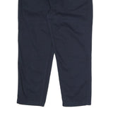 TEDDY'S JEANS Mens Cotton Blend Regular Navy Blue Trousers W34 L36 Classic Zip