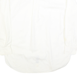 NAUTICA Mens White Plain Shirt L Cotton Blend Button Down Collar Long Sleeve
