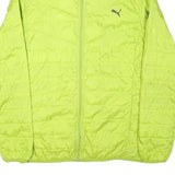 PUMA Mens Yellow Lightweight Jacket L Polyester Blend Plain Zip Athletic