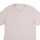 CONVERSE Mens Beige Graphic T-Shirt L Short Sleeve Crew Neck Cotton Casual