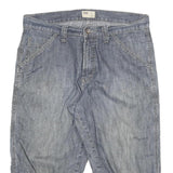PIONEER Mens Blue Casual Denim Shorts XL W34 Cotton Blend Pocketed Relaxed Fit