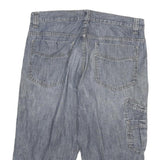 PIONEER Mens Blue Casual Denim Shorts XL W34 Cotton Blend Pocketed Relaxed Fit