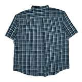 Dickies Checked Short Sleeve Shirt - 2XL Blue Cotton