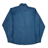 Wrangler Denim Shirt - XL Blue Cotton