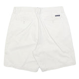 CHAPS Mens White Casual Cotton Blend Shorts M W34 Plain Summer Wear
