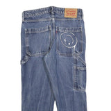 LEVI'S Womens Blue Regular Straight Denim Rinse Cotton Blend W30 L25 Smile More