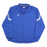 ADIDAS Mens Blue Jacket XL Polyester Plain Sports Full Zip Lightweight