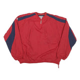 MAJESTIC Mens Red & Navy Baseball Jersey Style Jacket 2XL Polyester Blend Sports