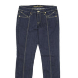GOODTIME USA Womens Relaxed Denim Zip Cotton Blend Jeans W30 L32 Dark Blue