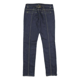 GOODTIME USA Womens Relaxed Denim Zip Cotton Blend Jeans W30 L32 Dark Blue