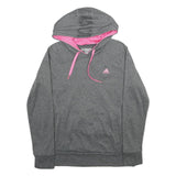 ADIDAS Womens Grey & Pink Hoodie Pullover M Sports Casual Comfortable