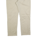 LEVI'S Mens Cotton Beige Regular Straight Trousers W34 L34 Casual Zip Closure