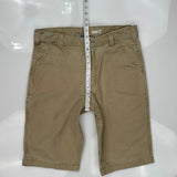 Carhartt Carpenter Shorts - 34W 11L Khaki Cotton