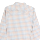 NAUTICA Mens White & Blue Checked Shirt L Long Sleeve Button Cotton Casual