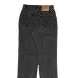 LEVI'S Womens Regular Fit Straight Black Denim Jeans W26 L30 Classic Cotton Zip