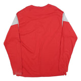 PRO EDGE Mens Red & Grey Ohio State Long Sleeve V-Neck Cotton Blend T-Shirt L