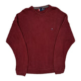 Chaps Ralph Lauren Jumper - XL Burgundy Cotton
