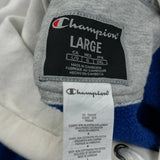 Champion Hoodie - Large Blue Cotton Blend