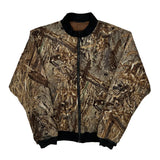 Mossy Oak Camo Bomber Jacket - Small Brown Polyester