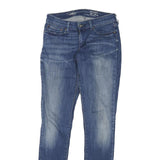 LEVI'S Womens Regular Fit Blue Denim Skinny Jeans W27 L31 Classic Zip Closure