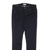 TED BAKER Womens Jeans Black Slim Skinny Denim W28 L27 Embellished Side Stripes
