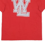 NIKE Mens Red L Graphic T-Shirt Short Sleeve Crew Neck Cotton Blend Casual