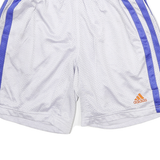 ADIDAS Mens Shorts White & Purple Casual M W22 Polyester Sports Gym