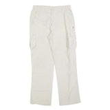 SWITCHER Womens Regular White Cargo Trousers W30 L30 Zip Pocket Casual