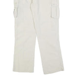 SWITCHER Womens Regular White Cargo Trousers W30 L30 Zip Pocket Casual
