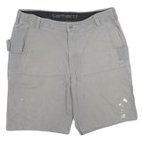 CARHARTT Mens Shorts Grey Casual XL W38 Workwear Cotton Blend Utility