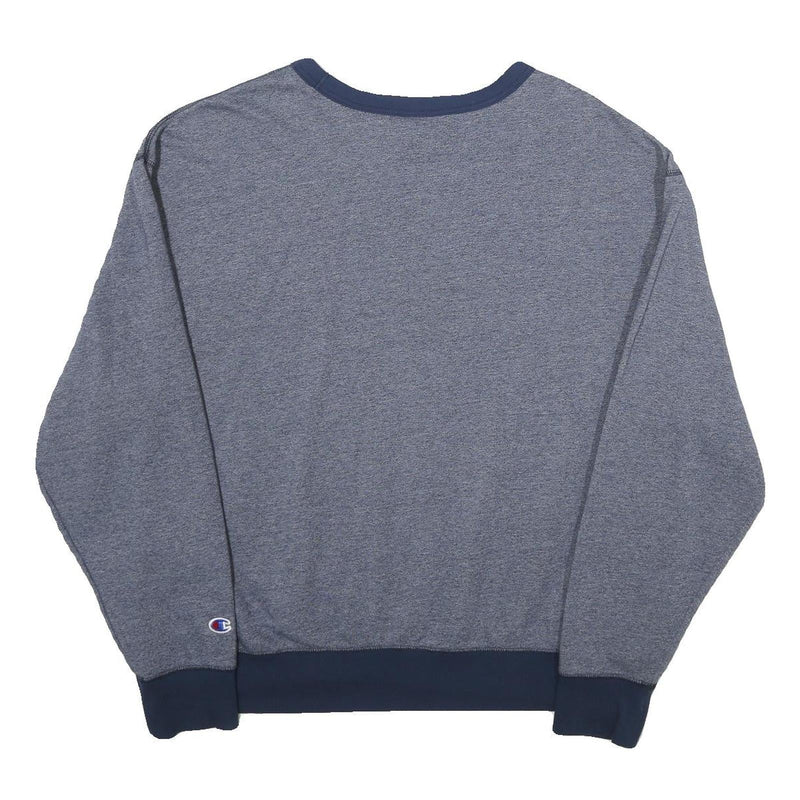 CHAMPION Mens Blue Crew Neck XL Cotton Blend Sweatshirt Pullover Casual