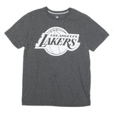 NBA Mens Grey Los Angeles Lakers Graphic T-Shirt L Short Sleeve Crew Neck