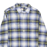 LEVI'S Mens Blue & Yellow Check Shirt S Casual Cotton Long Sleeve Button