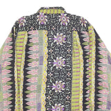 DARA GROFF Mens Black & Purple Patterned Shirt L Cotton Blend Casual Stylish