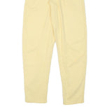 CRACK Womens Cotton Blend Yellow Relaxed Tapered Trousers W25 L28 Comfortable