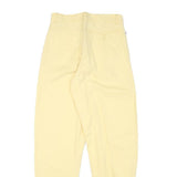 CRACK Womens Cotton Blend Yellow Relaxed Tapered Trousers W25 L28 Comfortable