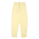 CRACK Womens Cotton Blend Yellow Relaxed Tapered Trousers W25 L28 Comfortable