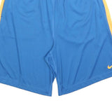 NIKE Mens Shorts Blue & Yellow Sports Regular XL W32 Athletic Gym Bottoms