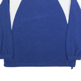 NFL Mens Blue & White Plain Pullover Crew Neck Basic Knit XL Quarter Zip Sports