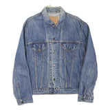 LEVI'S Mens Blue Denim Jacket L Cotton Blend Classic Button Closure Trucker