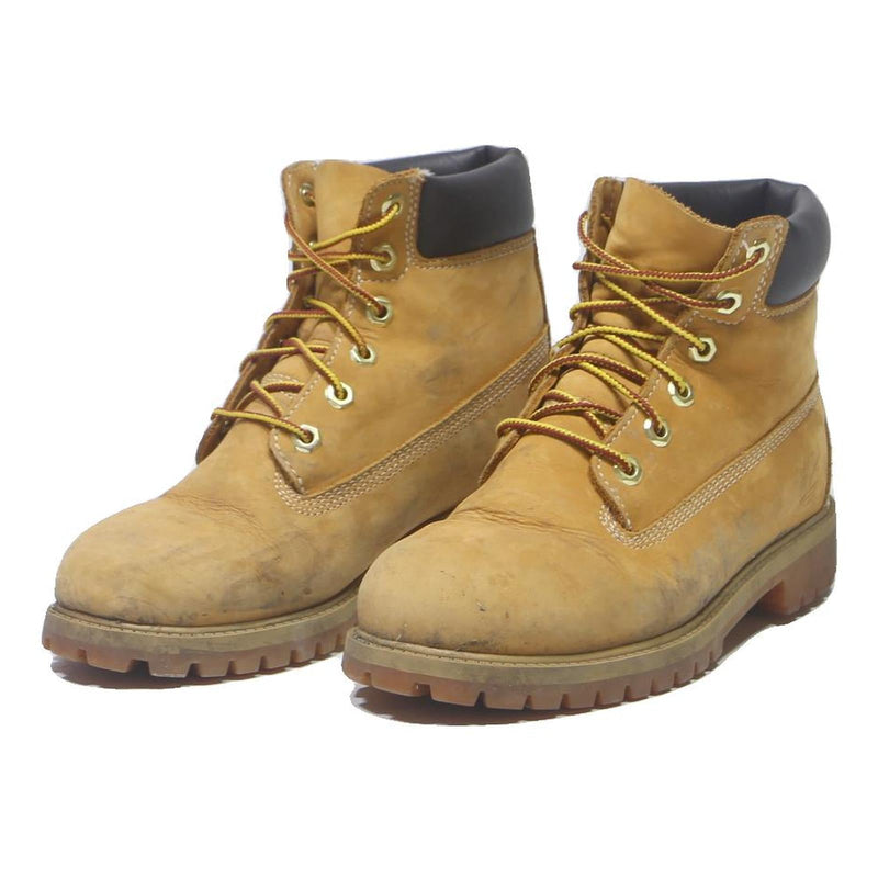 TIMBERLAND Womens Classic 6 Inch Ankle Boots Yellow Leather UK 5.5 Rugged