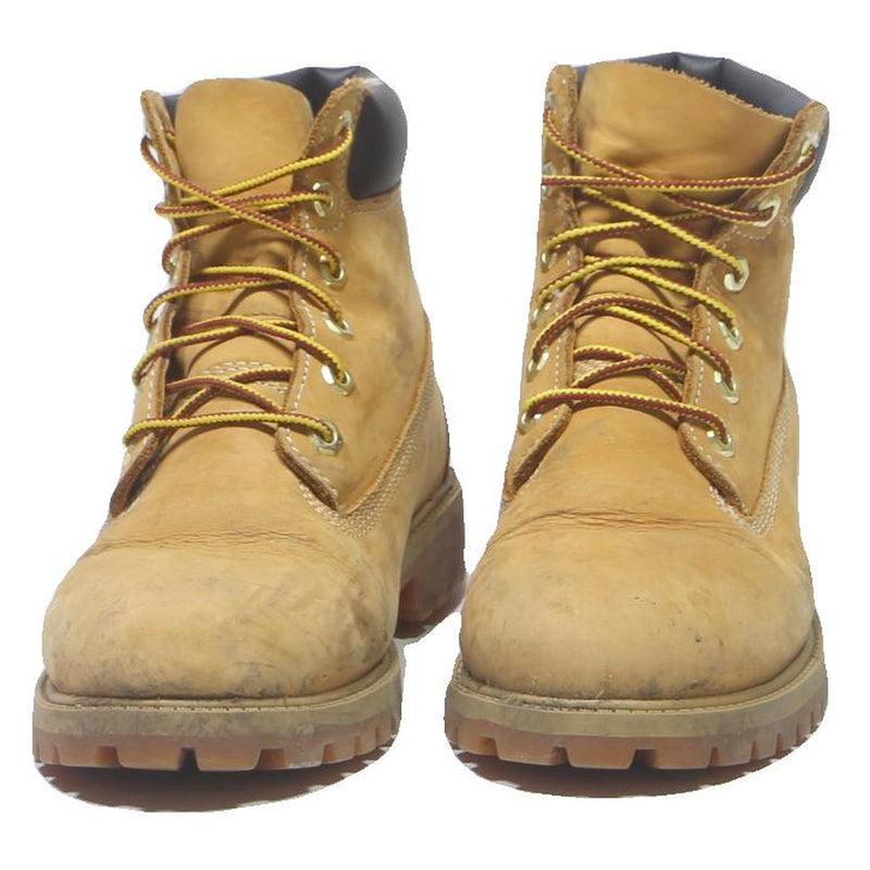 TIMBERLAND Womens Classic 6 Inch Ankle Boots Yellow Leather UK 5.5 Rugged