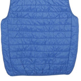 U.S. POLO ASSN Mens Blue Quilted Sleeveless Jacket M Jersey Zip Lightweight
