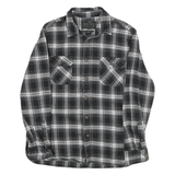 JACHS Mens Black & White Check Shirt L Long Sleeve Casual Comfortable Cotton