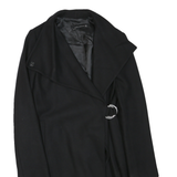 ZARA Womens Black Classic Jacket S Cotton Blend Button Closure Casual Outerwear