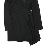 ZARA Womens Black Classic Jacket S Cotton Blend Button Closure Casual Outerwear